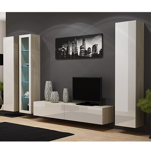 Ąžuolas sonoma (korpus)/balta (priekis) 2a Ąžuolas sonoma (korpus)/balta (priekis) 2a