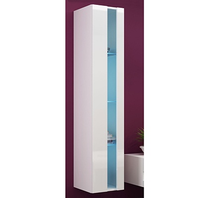 Balta mat (korpus)/balta blizgi (priekis) vitrina nev Balta mat (korpus)/balta blizgi (priekis) vitrina nev