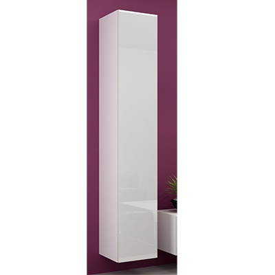 Balta mat (korpus)/balta blizgi (priekis) vitrina pełna 180 Balta mat (korpus)/balta blizgi (priekis) vitrina pełna 180