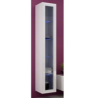 Balta mat (korpus)/balta blizgi (priekis)vitrina 180