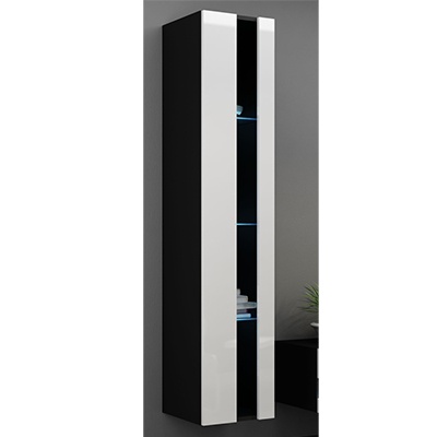 Juoda mat (korpus)/balta blizgi (priekis) vitrina nev Juoda mat (korpus)/balta blizgi (priekis) vitrina nev