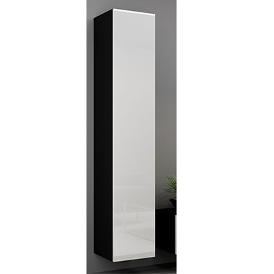 Juoda mat (korpus)/balta blizgi (priekis) vitrina pełna 180 Juoda mat (korpus)/balta blizgi (priekis) vitrina pełna 180