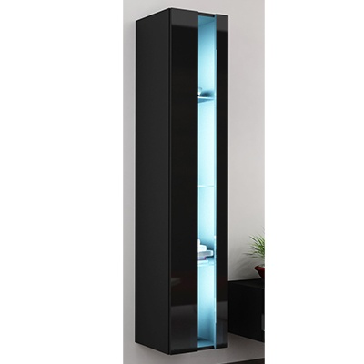 Juoda mat (korpusas)/juoda blizgi (priekis) vitrina new Juoda mat (korpusas)/juoda blizgi (priekis) vitrina new