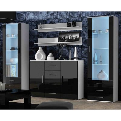 Priekis juodas blizgi/korpusas balta matinė Priekis juodas blizgi/korpusas balta matinė