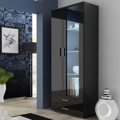 Vitryna soho s6 korpusas juoda mat priekis juoda blizgi