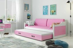 DAWID łóżko 2-poziomowe 190 x 80 BSM różowy