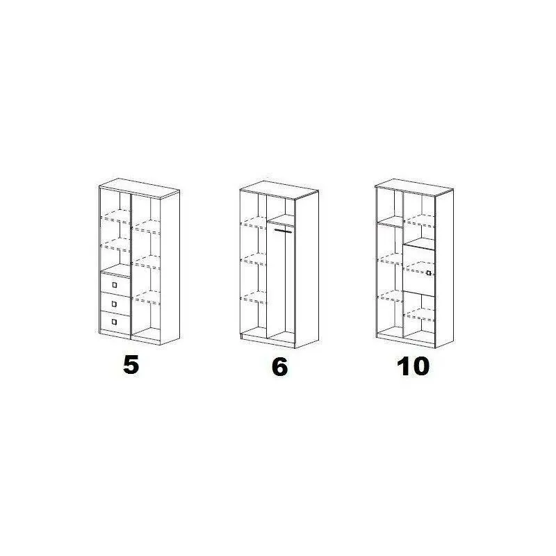 BA-ID100070-5 Vaikų kambario komplektas Smyk II modernus baltas interjeras
