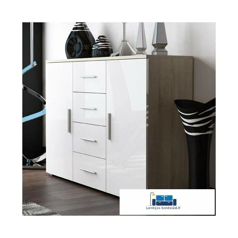 BA-ME100605-2 Moderni Uni komoda su erdviomis lentynomis ir stalčiais