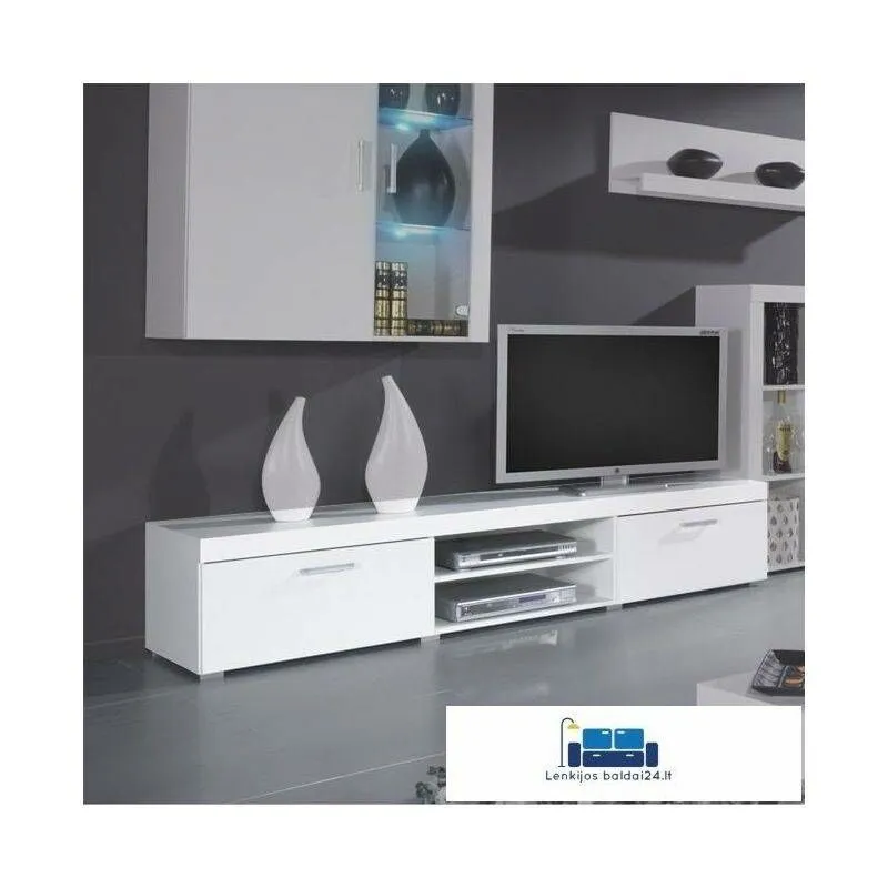 BA-ME101823-2 Modernus TV staliukas Samba 8 su lentynomis ir stalčiais