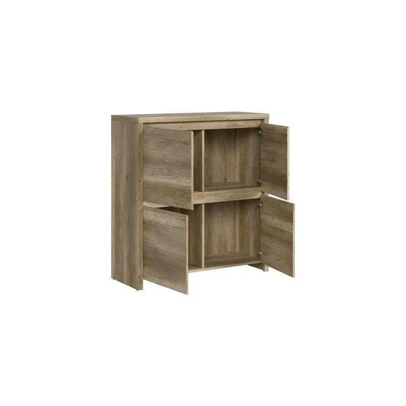 BA-RW100356-4 Komoda Kaspian moderni balta komoda svetainei
