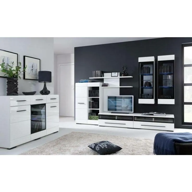 BA-RW100812-3 Modernus TV staliukas Fever su lentynomis svetainei