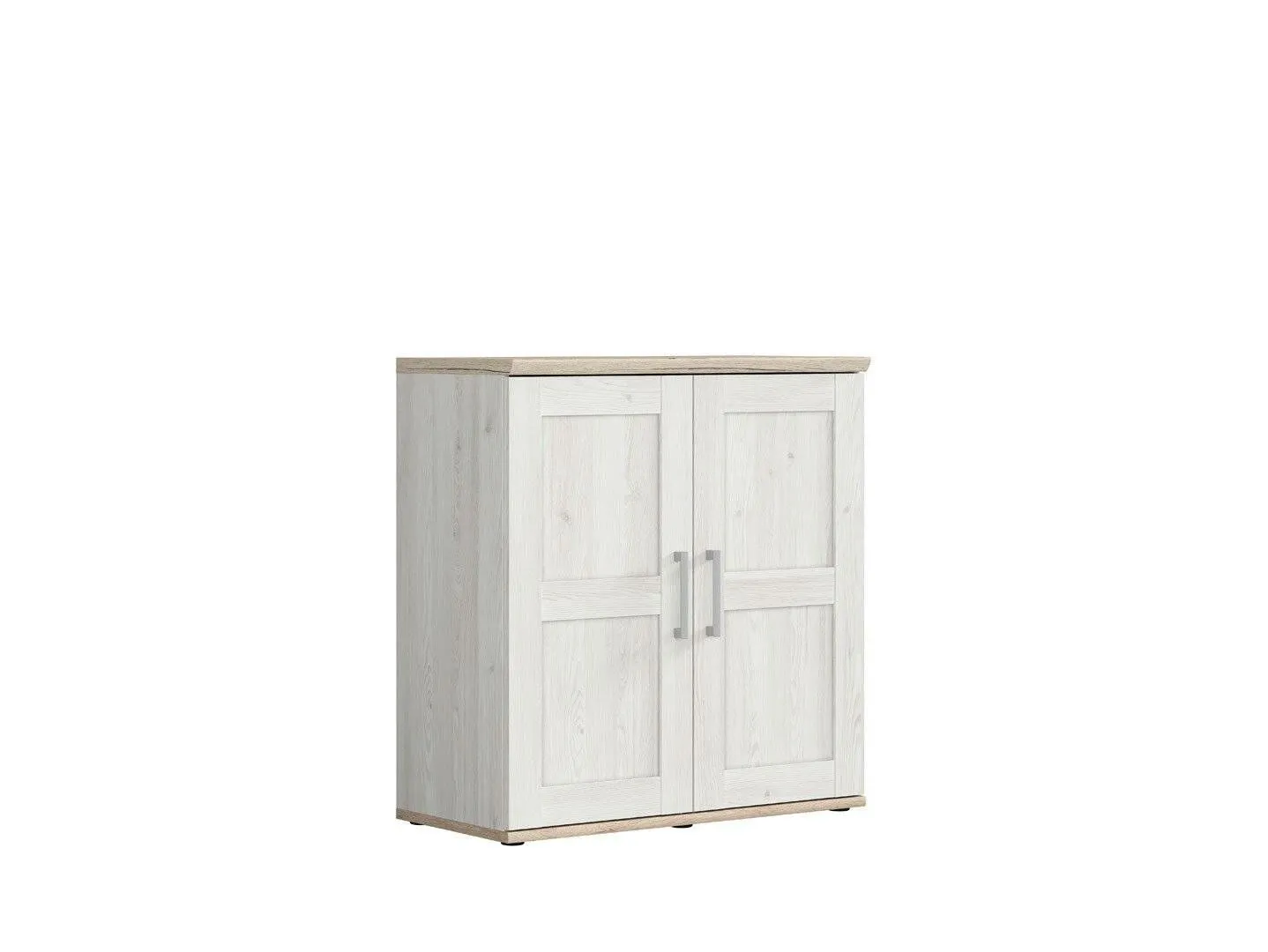 BA-RW105510-2 Moderni balta spinta RW105510 su lentynomis ir durelėmis