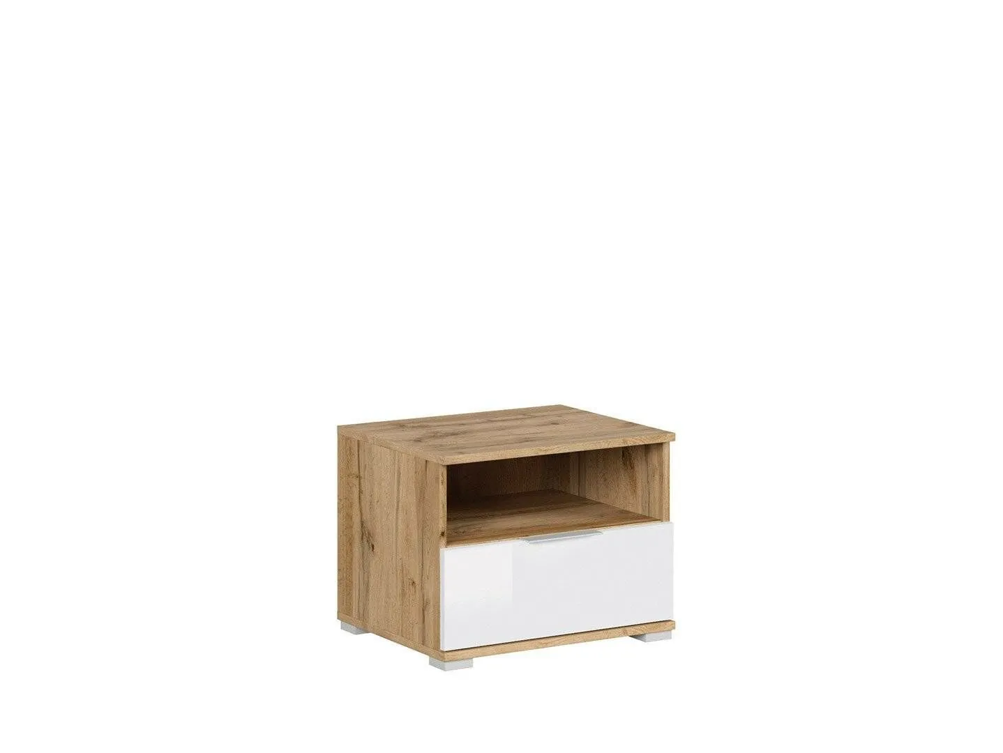 BA-RW105524-2 Moderni naktinė spintelė RW105524 su stalčiumi ir lentyna
