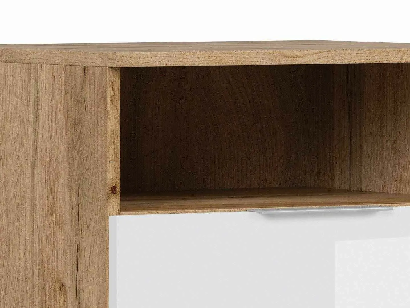BA-RW105524-4 Moderni naktinė spintelė RW105524 su stalčiumi ir lentyna