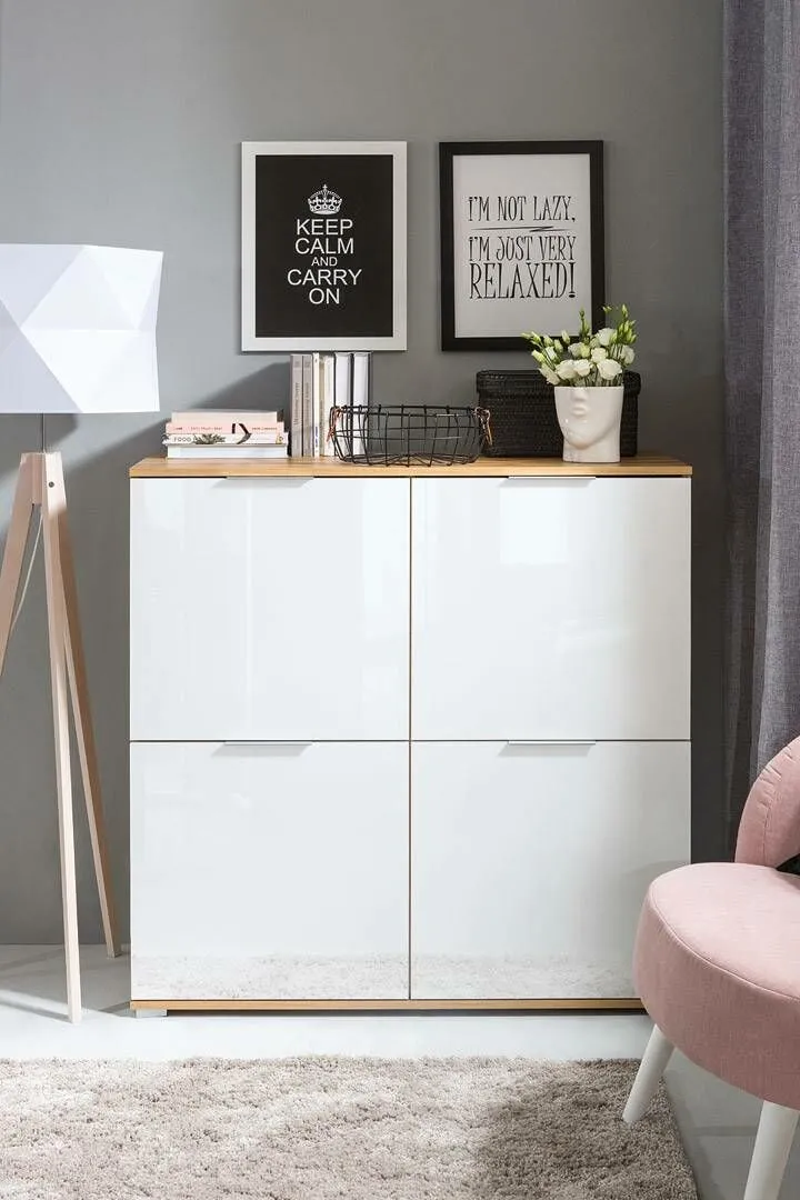 BA-RW105525-9 Moderni balta spinta RW105525 su erdviomis durelėmis