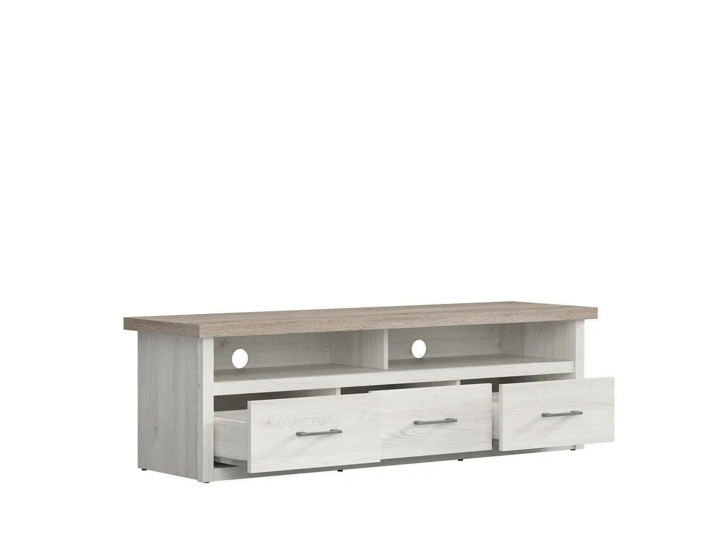 BA-RW105630-3 Moderni TV spintelė RW105630 su lentynomis ir stalčiais