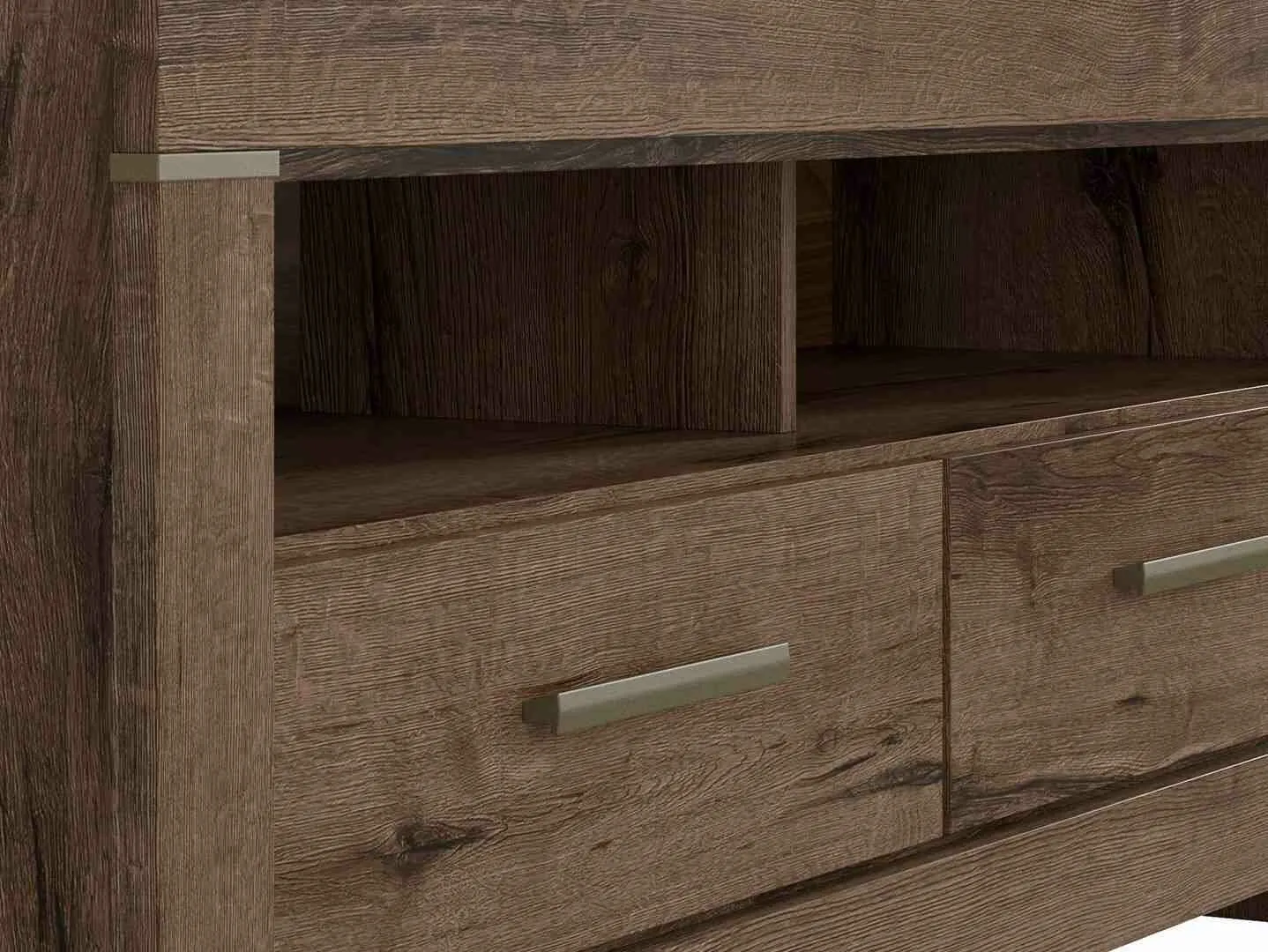 BA-RW105635-9 Moderni TV spintelė RW105635 su lentynomis ir stalčiais