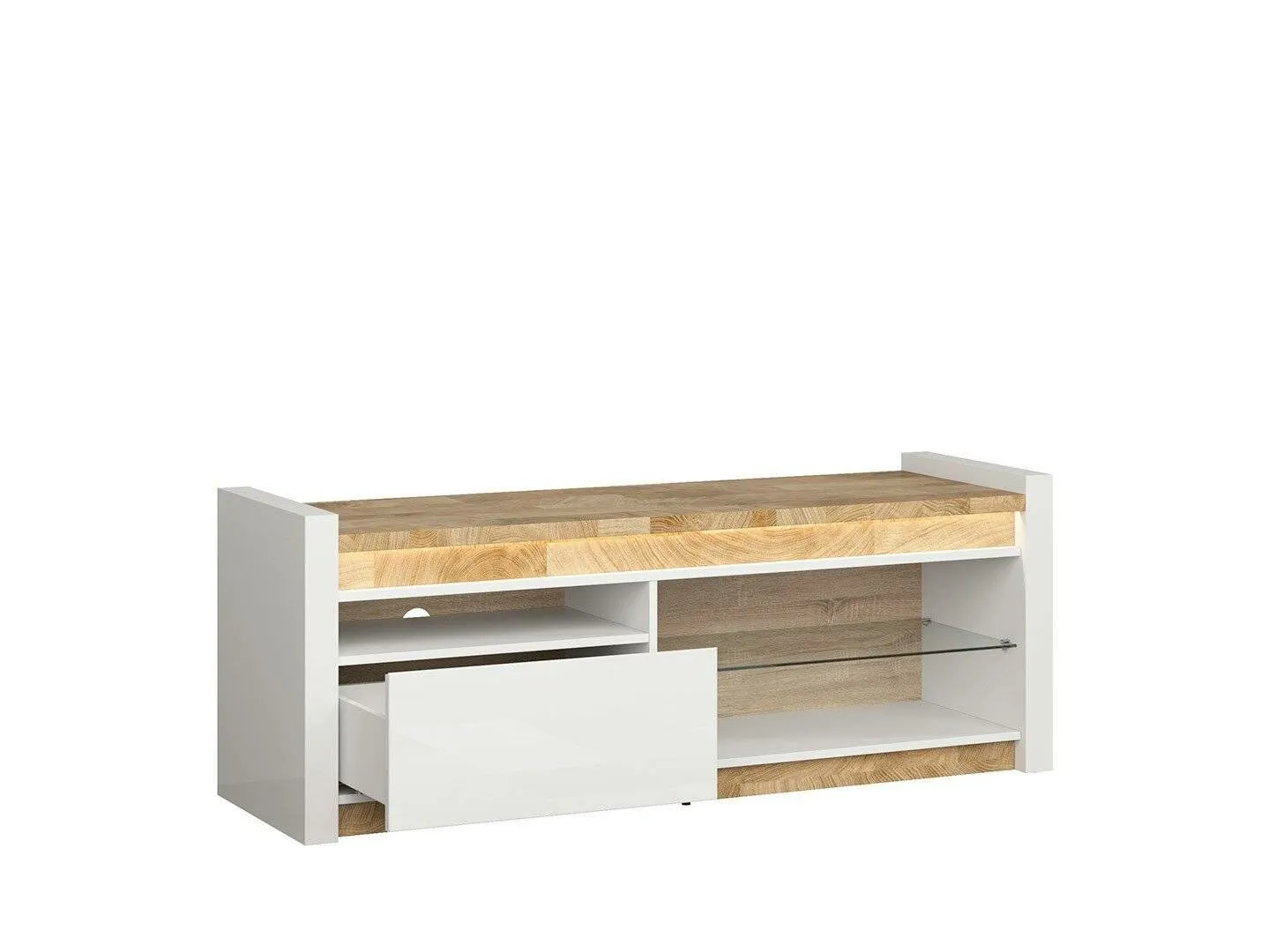 BA-RW105649-3 Moderni TV spintelė su lentynomis ir uždaromis durelėmis