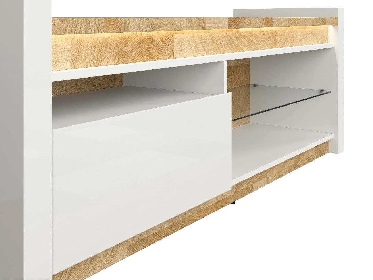 BA-RW105649-4 Moderni TV spintelė su lentynomis ir stalčiais svetainei