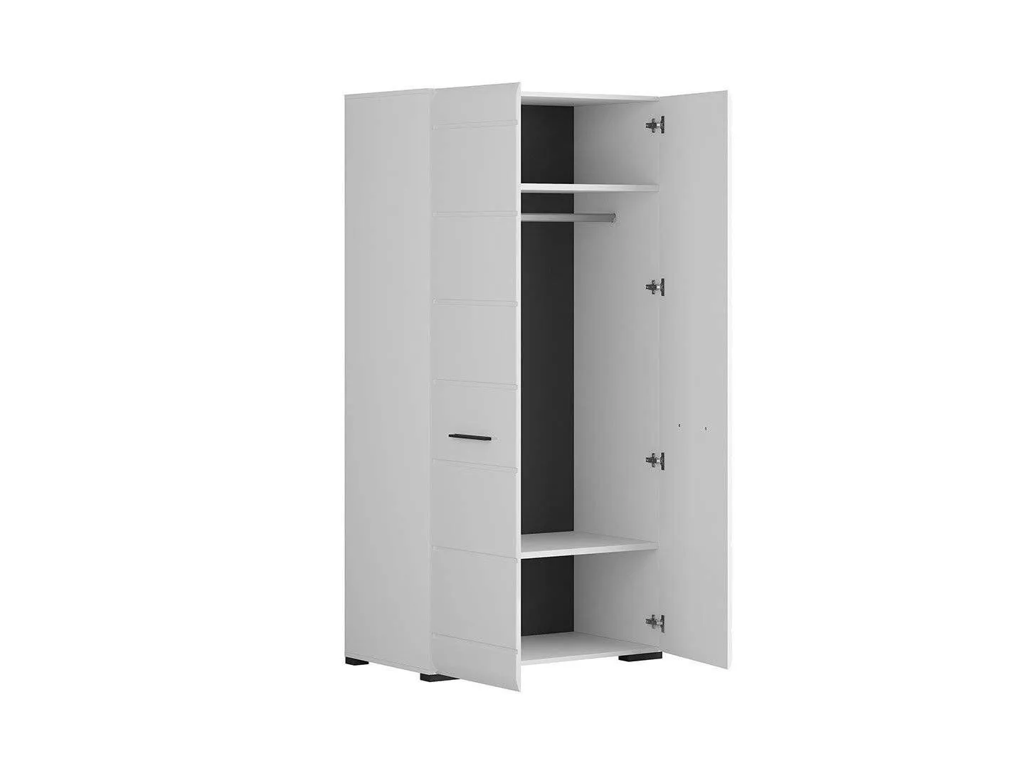 BA-RW105732-7 Moderni drabužių spinta RW105732 su lentynomis ir durelėmis