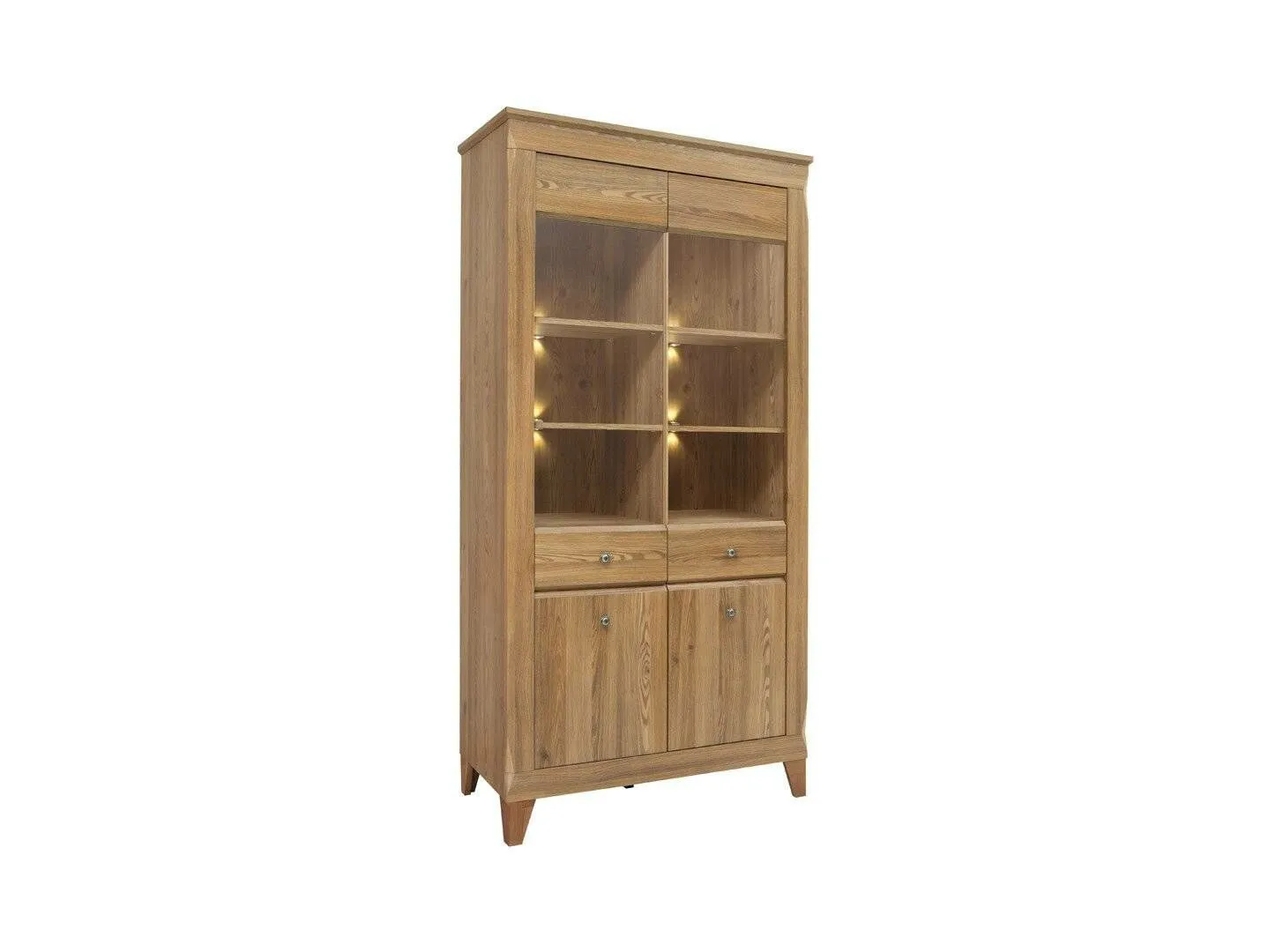 BA-RW105828-2 Moderni vitrina RW105828 su stiklinėmis durelėmis ir lentynomis