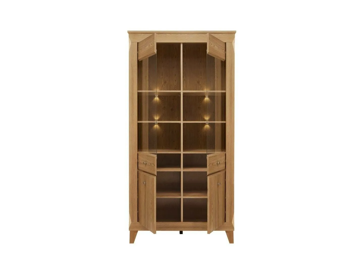 BA-RW105828-3 Moderni vitrina RW105828 su stiklinėmis durelėmis ir lentynomis