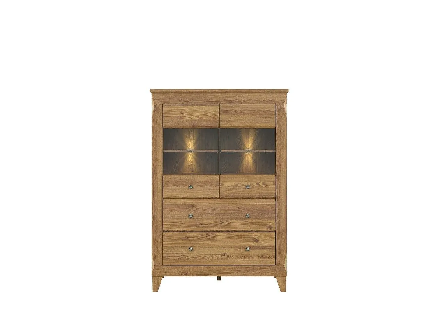 BA-RW105829-5 Moderni vitrina RW105829 su stiklinėmis durelėmis ir lentynomis