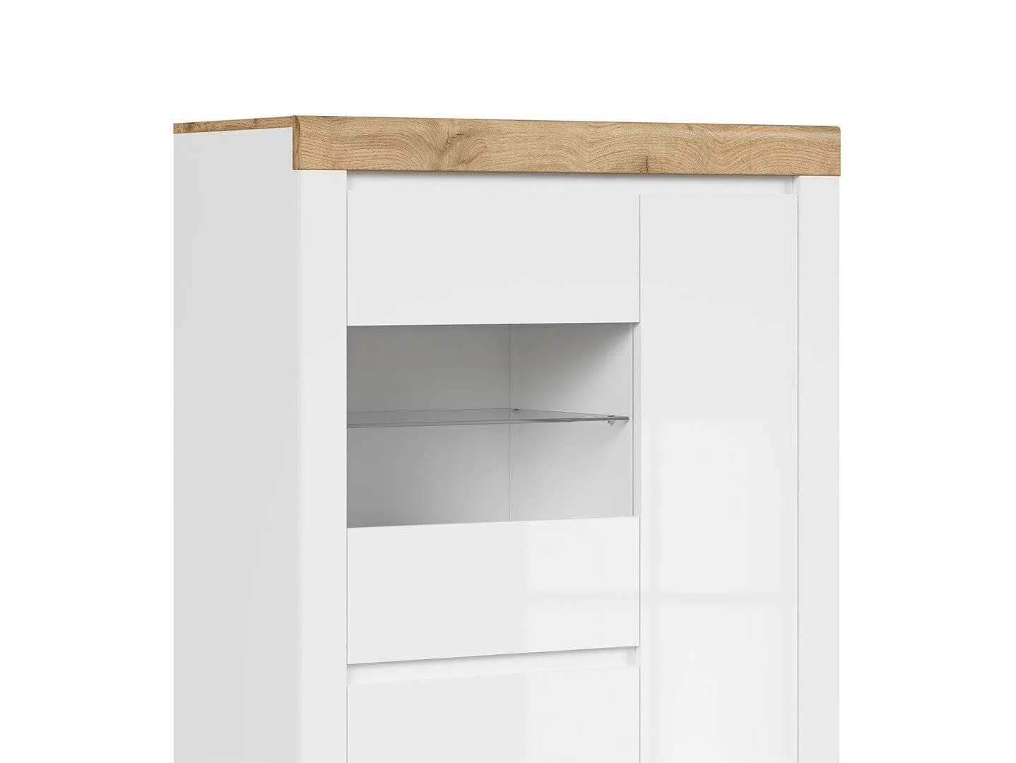 BA-RW105846-4 Moderni vitrina RW105846 su stiklinėmis durelėmis ir lentynomis