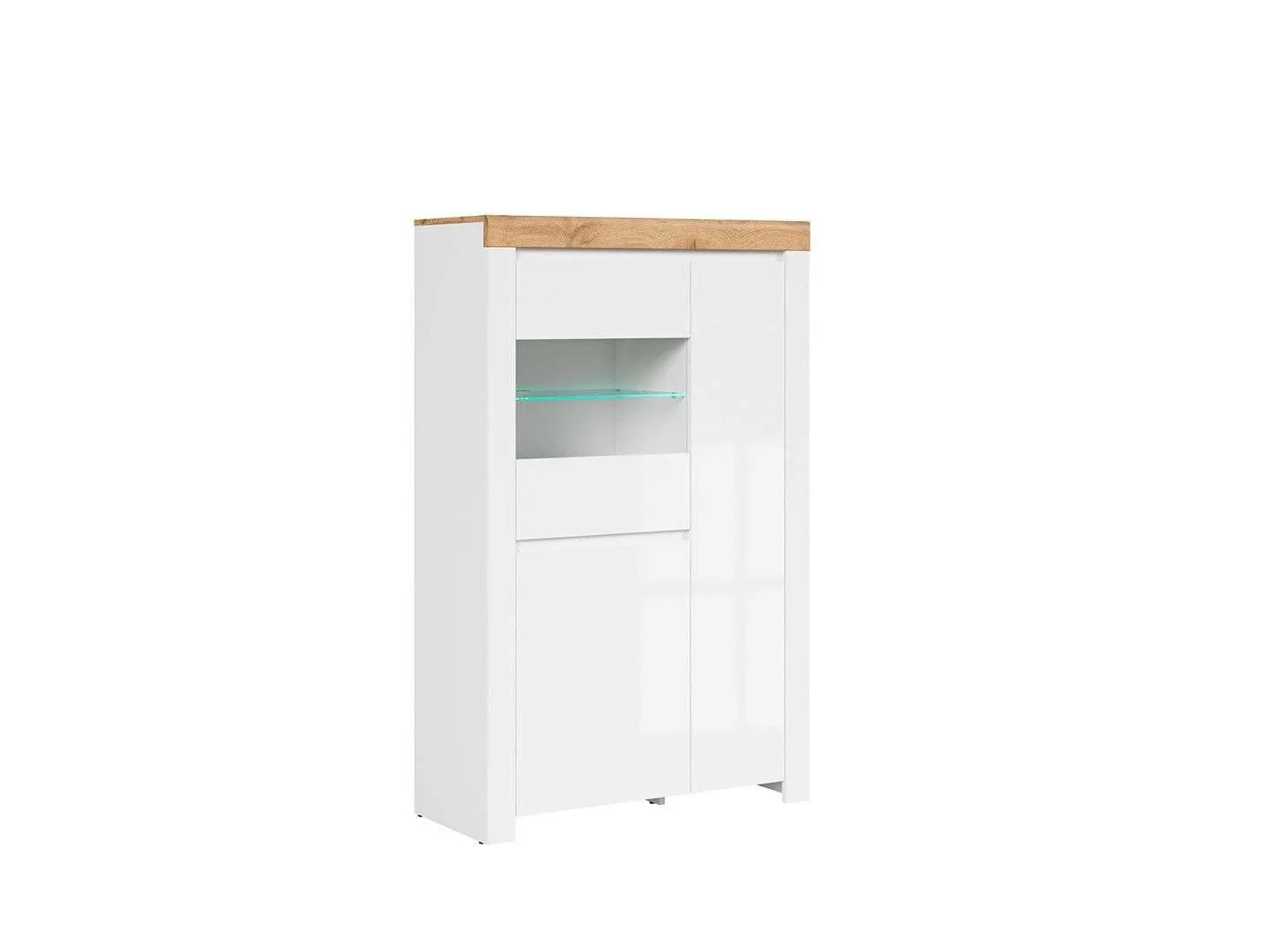 BA-RW105846-6 Moderni vitrina RW105846 su stiklinėmis durimis ir lentynomis