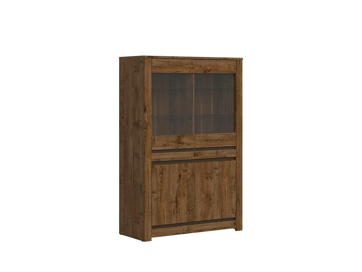 BA-RW105849-2 Moderni balta vitrina RW105849 su stiklinėmis durelėmis