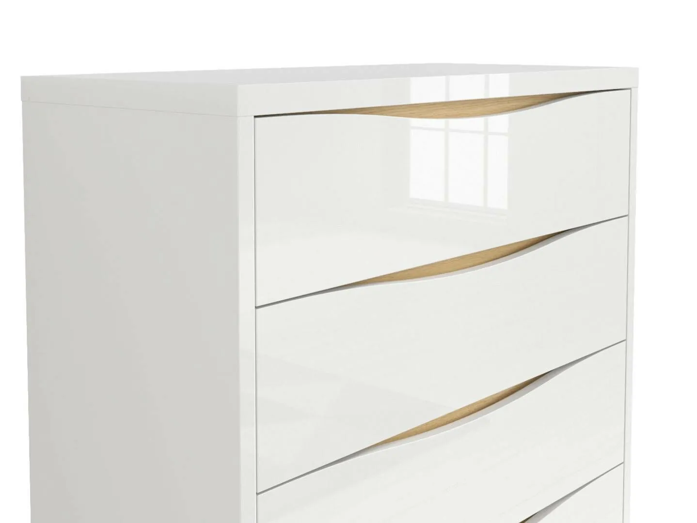 BA-RW106150-4 Moderni komoda L87 KOM4S1E su juodu dekoru