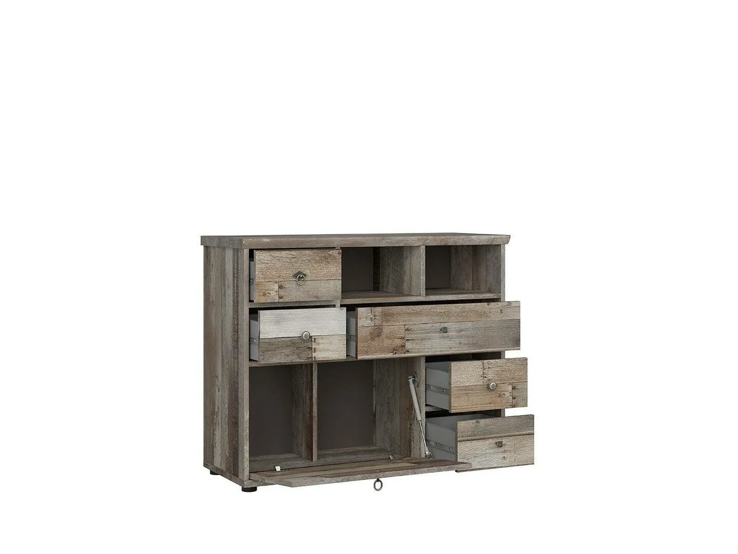 BA-RW106160-3 Moderni komoda RW106160 su erdviomis durelėmis ir stalčiais