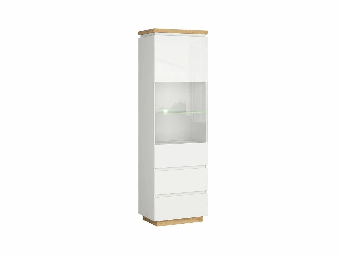 BA-RW107197-2 Moderni vitrina RW107197 su stiklinėmis durelėmis ir lentynomis