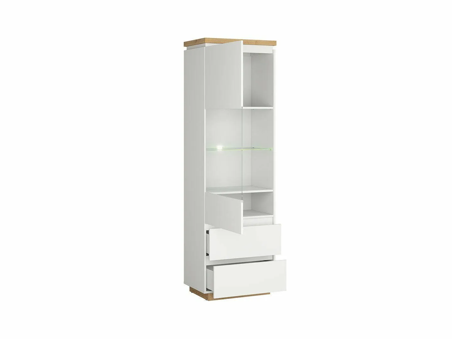 BA-RW107197-3 Moderni vitrina RW107197 su stiklinėmis durelėmis ir lentynomis