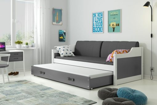 DAWID łóżko 2-poziomowe 200 x 90 BSM grafit