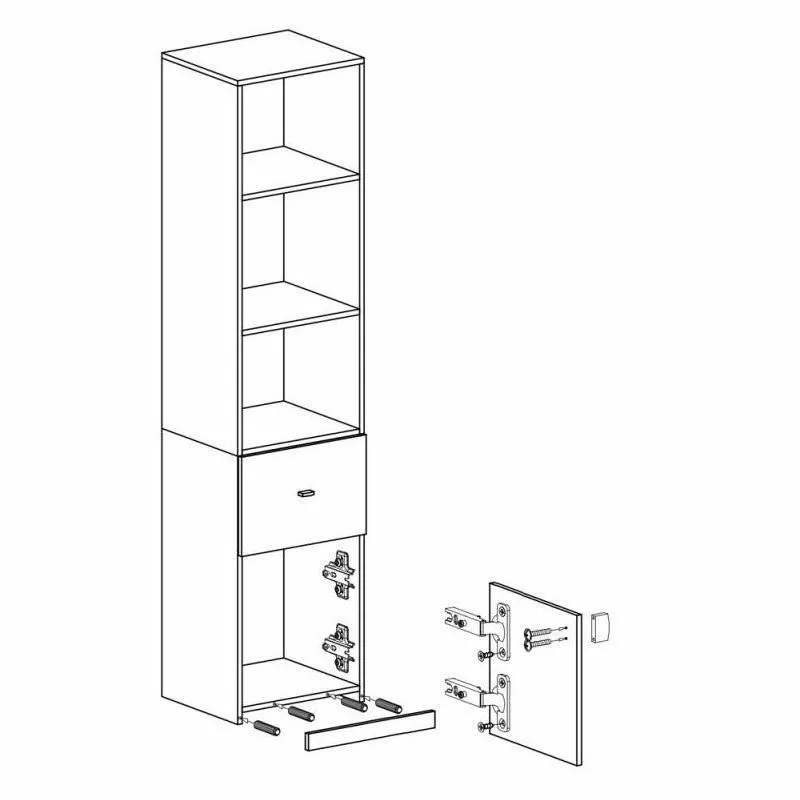 BA-GS101209-2 Moderni lentyna Mobi MO5 su atviromis pakopomis