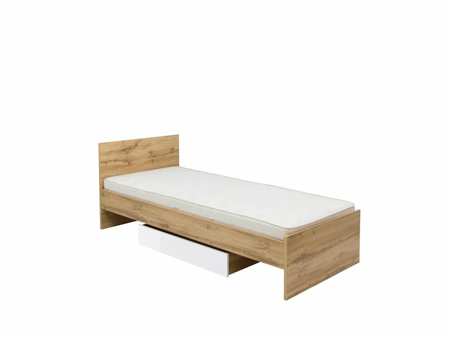 BA-RW105039-4 Moderni lova 90 cm su minkštu galvūgaliu ir daiktadėže