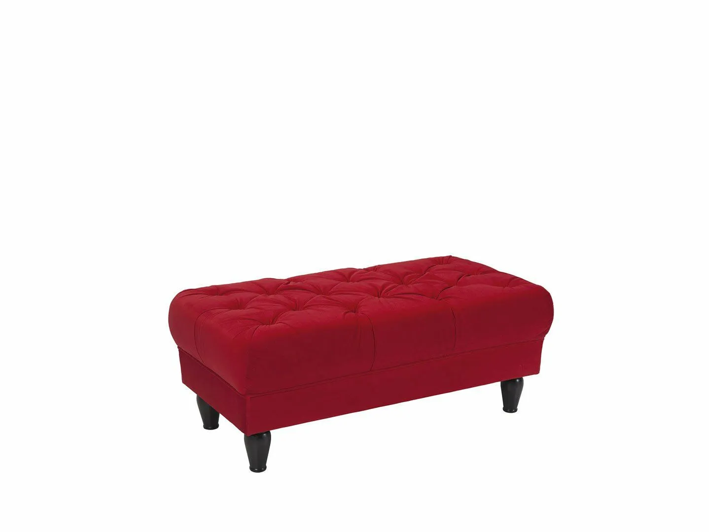 BA-RW105300-2 Modernus pufas 110x55 su minkštu audiniu ir medinėmis kojelėmis