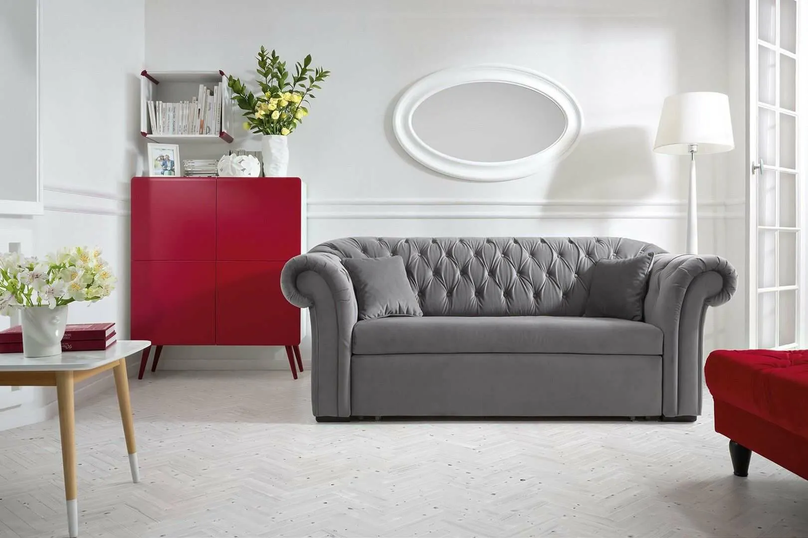 BA-RW105300-6 Stilingas pufas 110x55 RW105300 moderniam interjerui