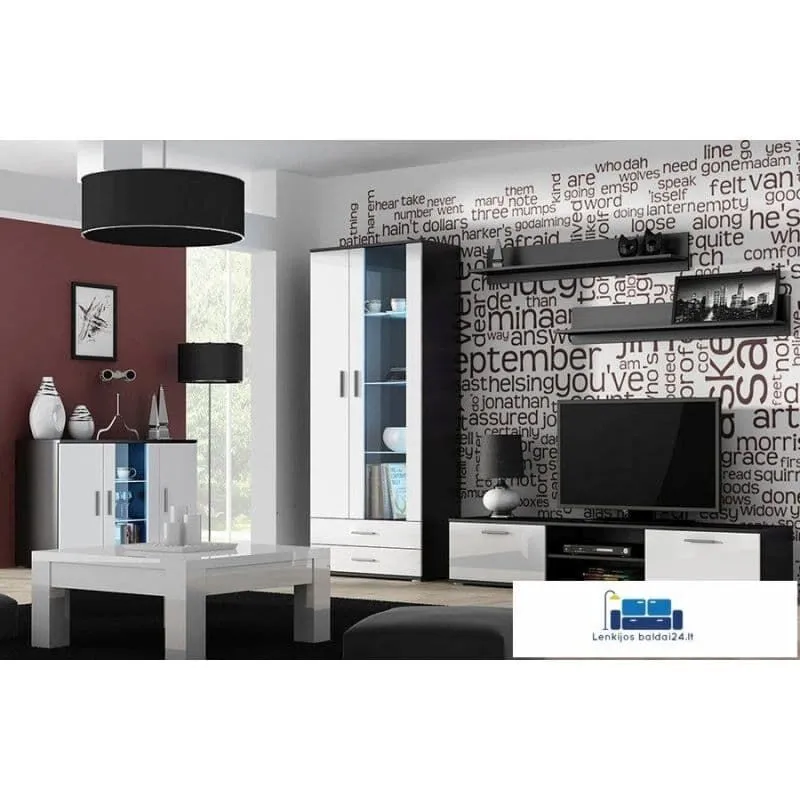 BA-ME100673-2 Moderni Soho vitrina su stiklinėmis durelėmis ir lentynomis
