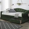 ALOHA bed with drawers, spalva: dark green
