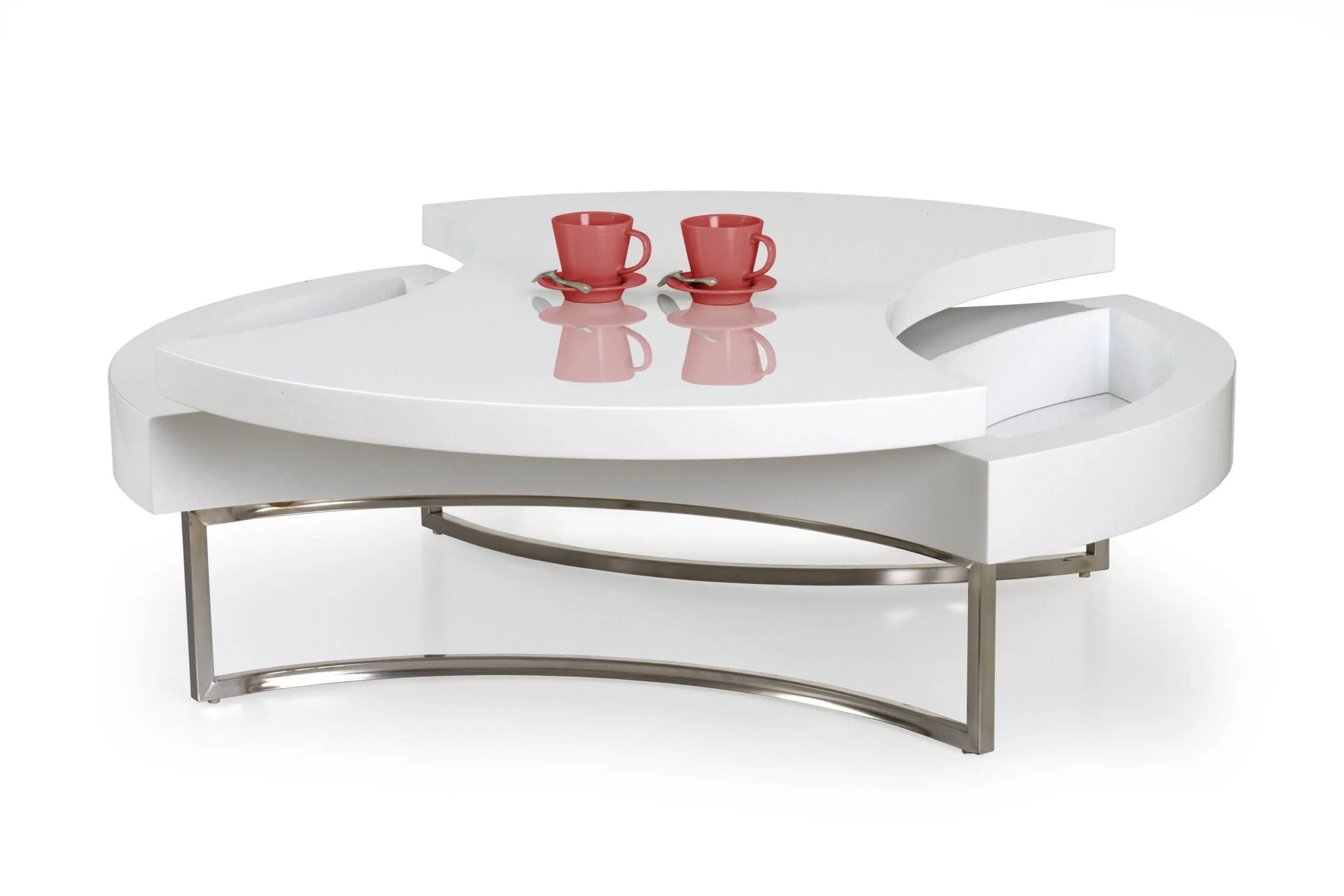 ZO-ZF100072-2 Balto AUREA kavos staliuko modernus minimalistinis dizainas