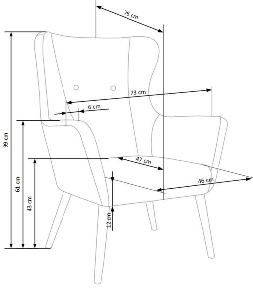 COTTO leisure chair, spalva: blue