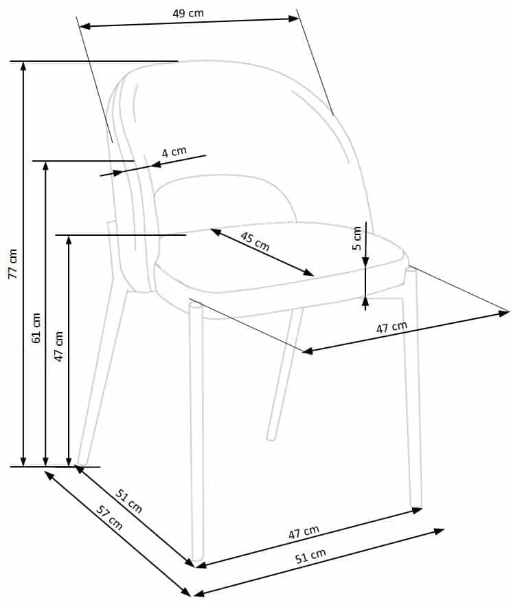 ZO-ZF100782-4 Smėlio spalvos K373 kėdė moderniame interjere