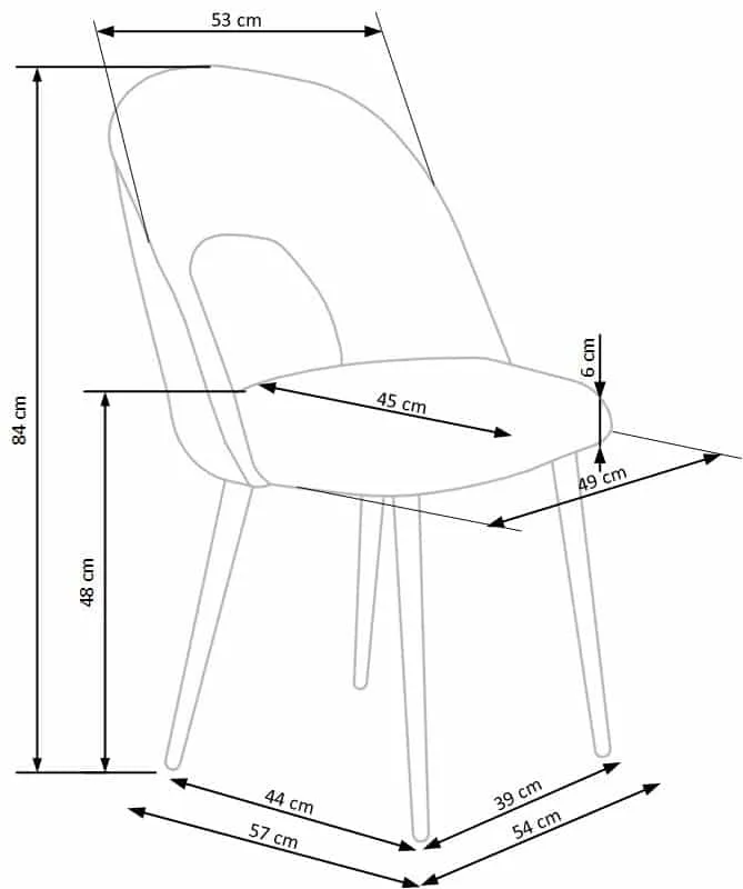 ZO-ZF100802-4 Pilka K384 kėdė moderniame interjere su elegantišku dizainu
