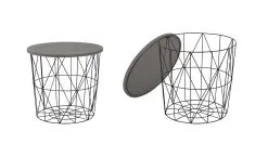 MARIFFA c. table, spalva: grey / black