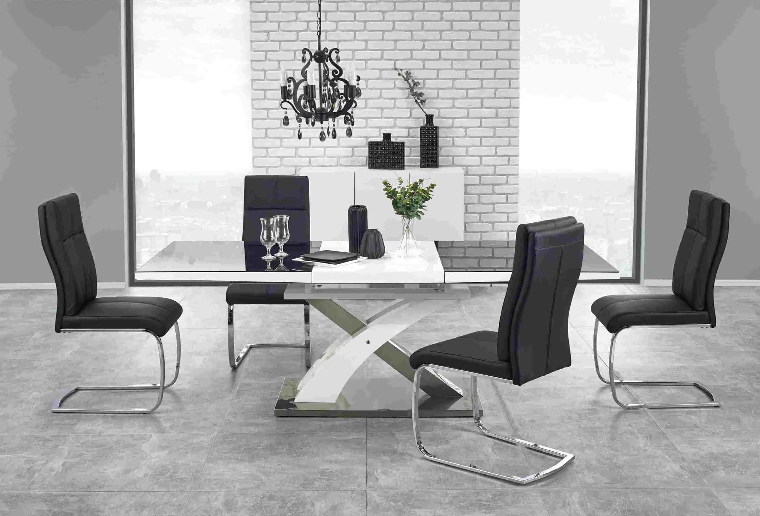 ZO-ZF101264-4 Juodas SANDOR 2 stalas moderniam interjerui