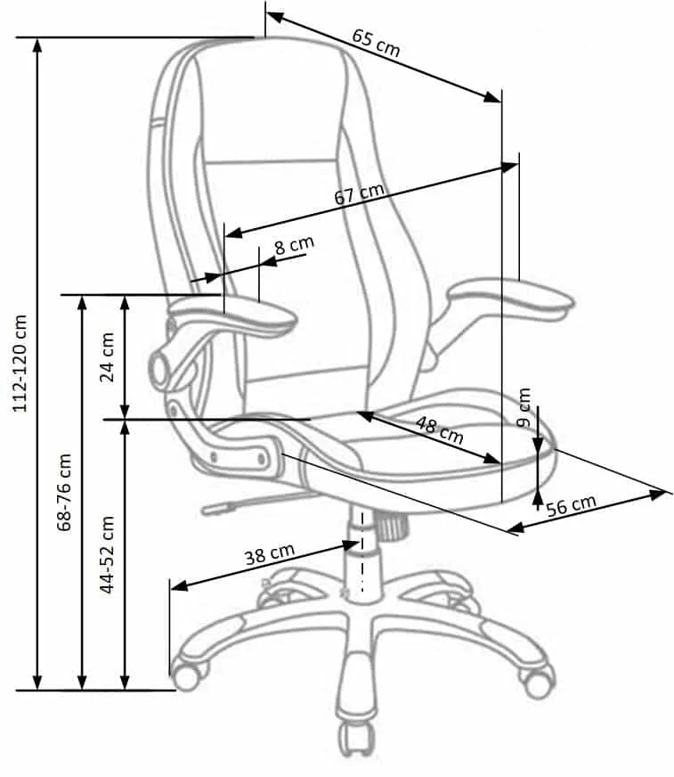 ZO-ZF101279-2 Pilka biuro kėdė SATURN chair su ergonomišku dizainu