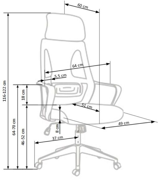 VALDEZ office chair, spalva: black / green