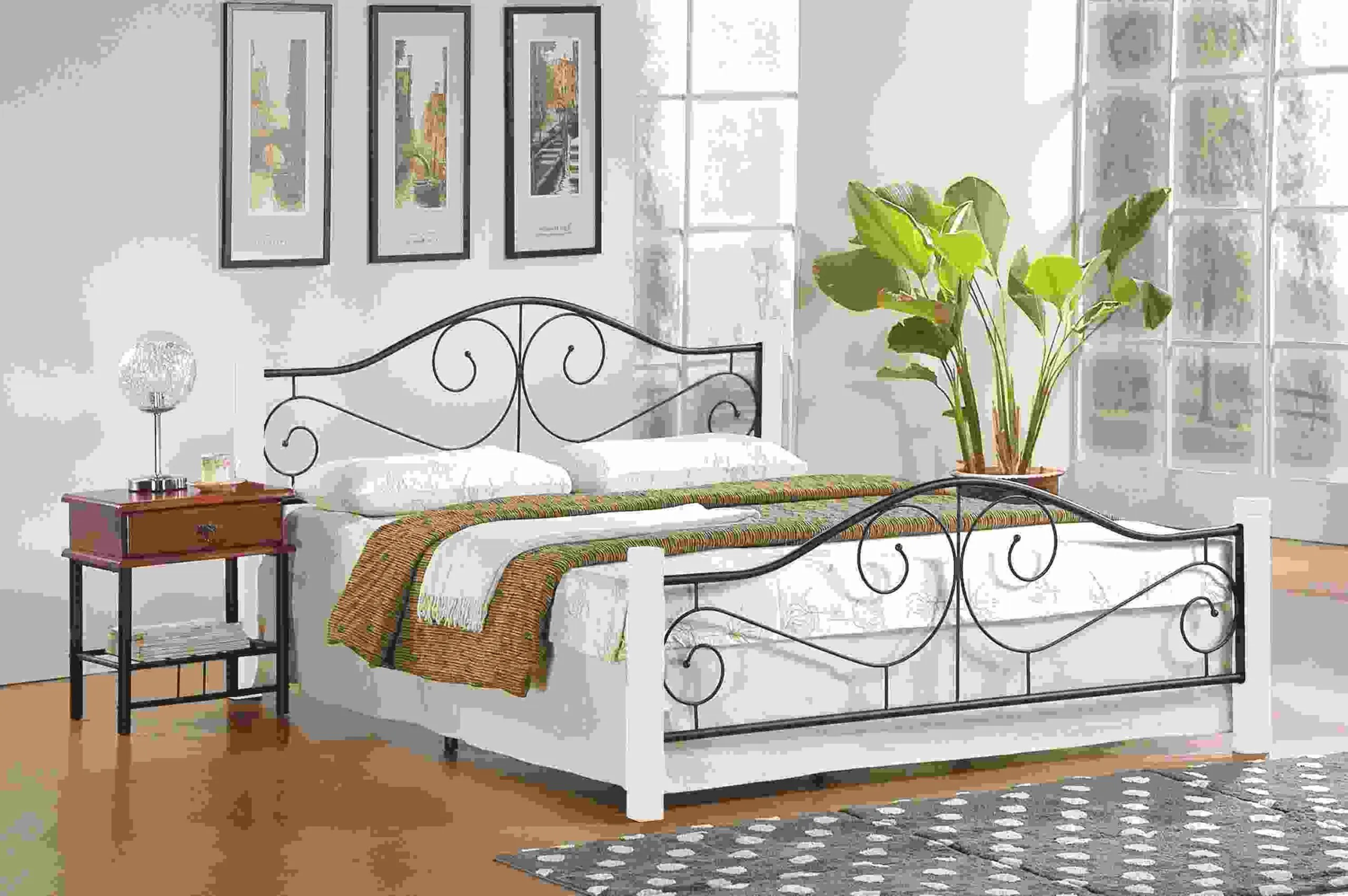 ZO-ZF101430-1 Lova VIOLETTA 16 bed, spalva: ecru / black